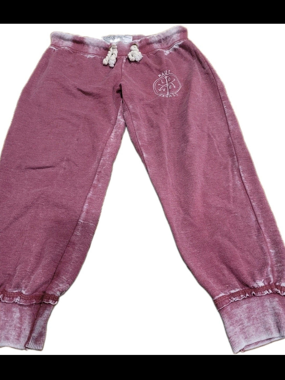 Pop Surf Women’s Maui Hawaii Mauve Mineral Wash Jogger Sweatpants Surf